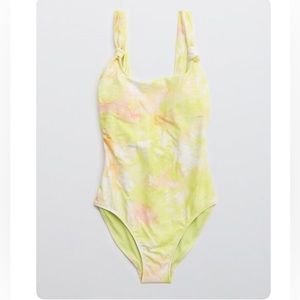 Aerie Knot Vibrant one piece swimsuit